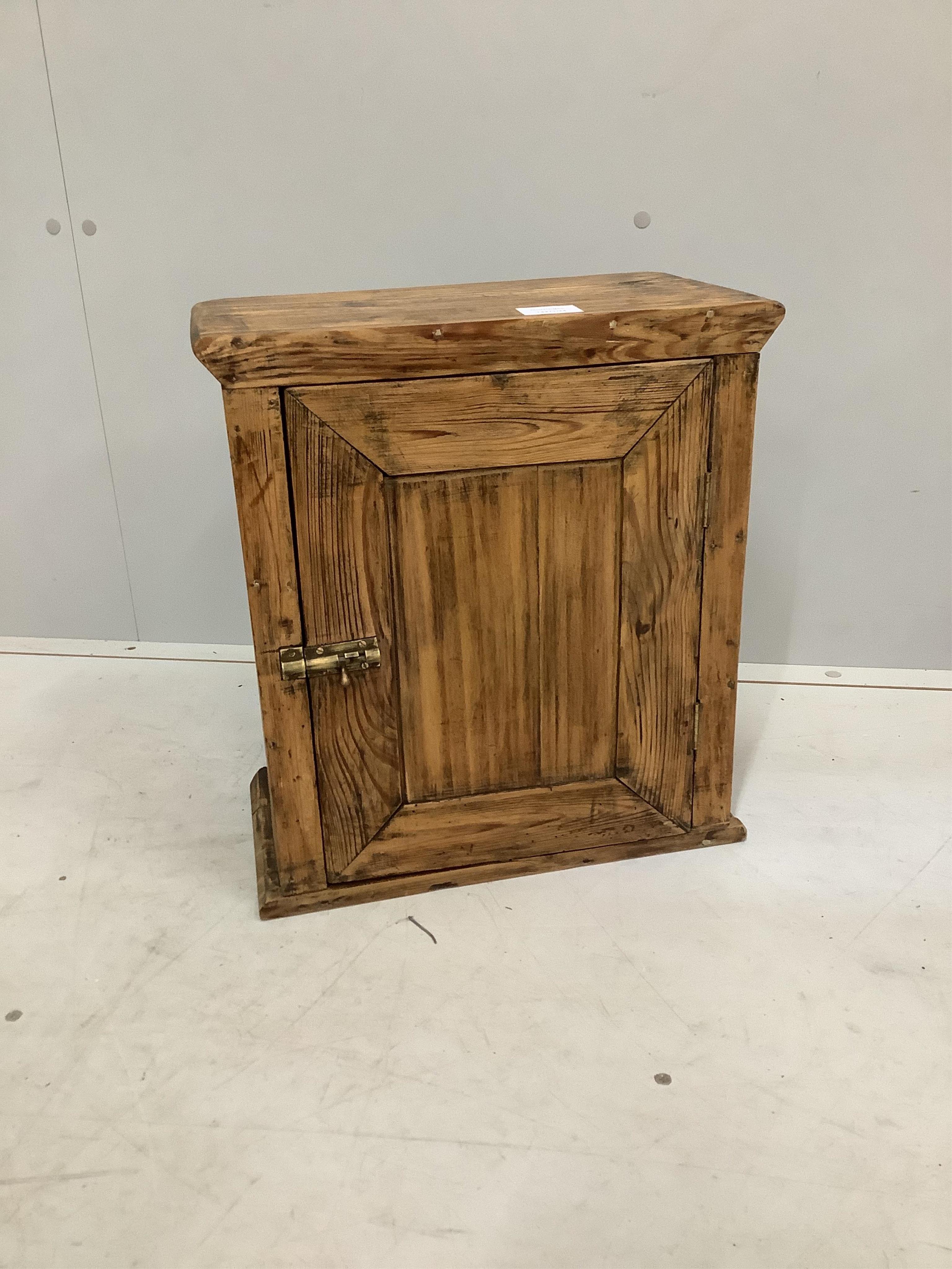 A Victorian pine medicine cupboard, width 39cm, depth 22cm, height 42cm